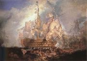 Joseph Mallord William Turner Sea fight oil